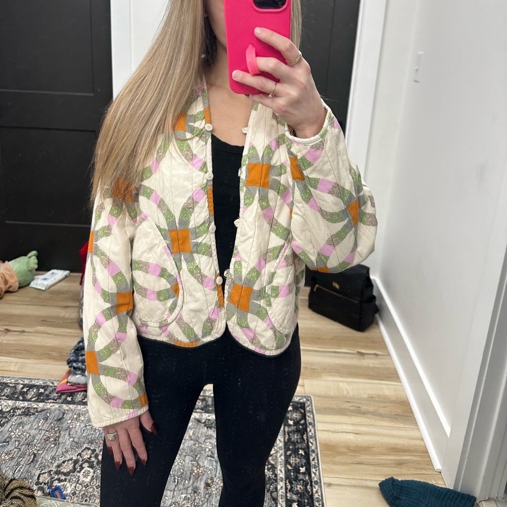 Universal Thread quilt crop jacket quilted liner coat size M